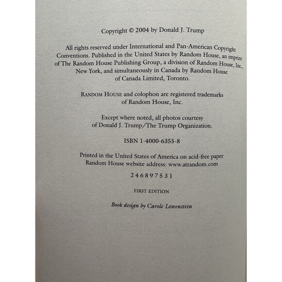 TRUMP Think Like A Billionaire & The Art Of The Deal Books - Picture 4 of 13